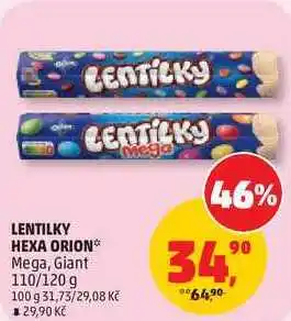 ORION lentilky Mega, Giant, 110/120 g