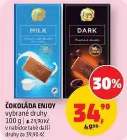 Penny Market ČOKOLÁDA ENJOY vybrané druhy nabídka