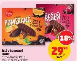 Penny Market ŽELÉ V ČOKOLÁDĚ ENJOY různé druhy nabídka