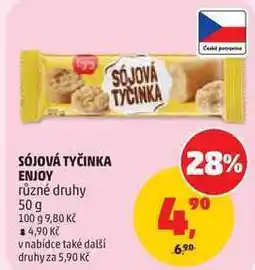 Penny Market SÓJOVÁ TYČINKA ENJOY různé druhy nabídka