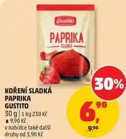 Penny Market KOŘENÍ SLADKÁ PAPRIKA GUSTITO nabídka