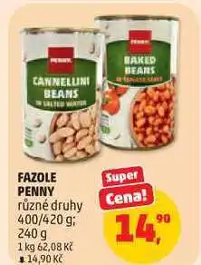 Penny Market FAZOLE PENNY různé druhy, 400/420 g nabídka
