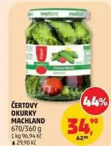 Penny Market ČERTOVY OKURKY MACHLAND, 670/360 g nabídka