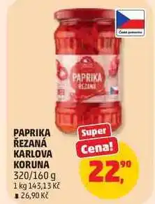 Penny Market PAPRIKA ŘEZANÁ KARLOVA KORUNA, 320/160 g nabídka