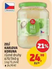 Penny Market ZELÍ KARLOVA KORUNA různé druhy, 670/340 g nabídka