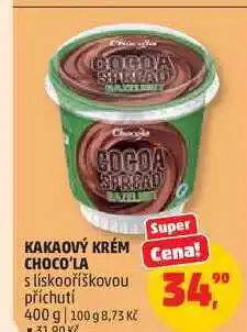 Penny Market KAKAOVÝ KRÉM CHOCO'LA s lískooříškovou příchutí nabídka