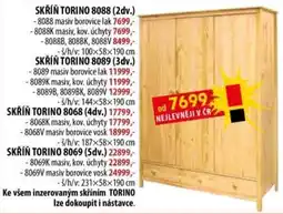 IDEA nábytek Torino skříň 8088 (2dv.) nabídka