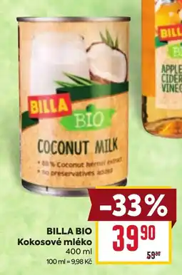 Billa Billa bio kokosové mléko nabídka