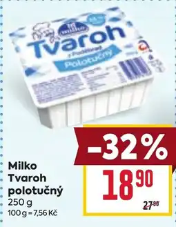 Billa Milko Tvaroh polotučný nabídka