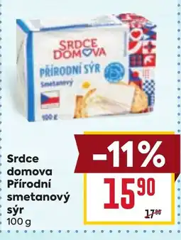 Billa Srdce domova Přírodní smetanový sýr nabídka