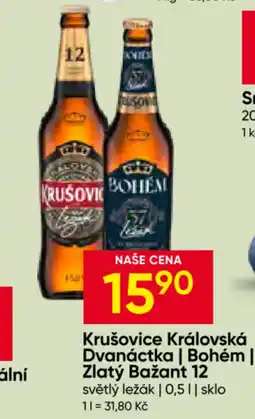Hruška Krušovice Královská Dvanáctka | Bohém | Zlatý Bažant 12 nabídka