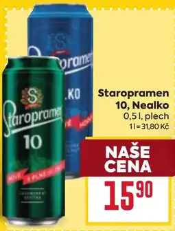 Billa Staropramen 10, Nealko nabídka
