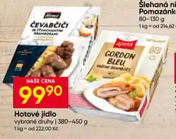 Hruška Hotové jídlo nabídka