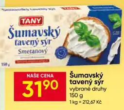 Hruška Tany šumavský tavený sýr smetanový nabídka