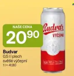Hruška Budvar světlé výčepní nabídka