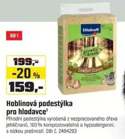 OBI Vitakraft hoblinová podestýlka pro hlodavce nabídka