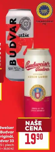 Billa Budweiser Budvar originál nabídka