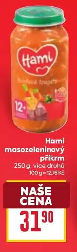 Billa Hami masozeleninový příkrm nabídka