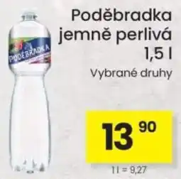 Kubík potraviny Poděbradka jemně perlivá nabídka