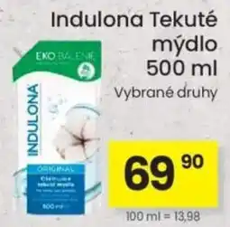 Kubík potraviny Indulona tekuté mýdlo nabídka