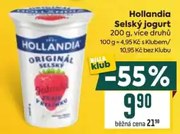 Billa Hollandia Selský jogurt nabídka