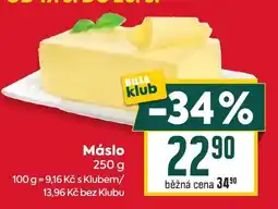 Billa Billa klub Máslo nabídka