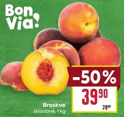Billa Bon Via! Broskve nabídka