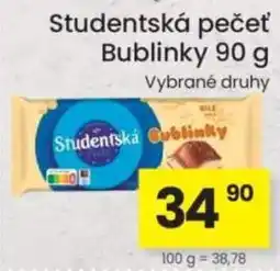 Kubík potraviny Studentská Bublinky nabídka
