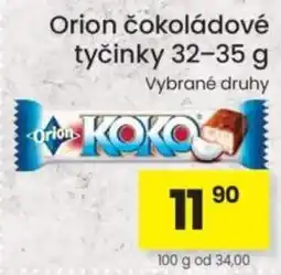 Kubík potraviny Orion čokoládové tyčinky nabídka