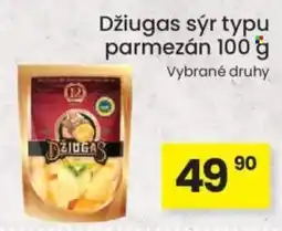 Kubík potraviny Džiugas sýr typu parmezán nabídka