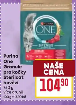 Billa Purina One Granule pro kočky Sterilcat hovězí nabídka