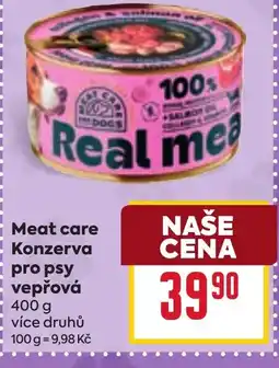 Billa Real meat konzerva pro psy vepřová nabídka