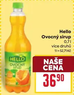 Billa Hello ovocný sirup nabídka