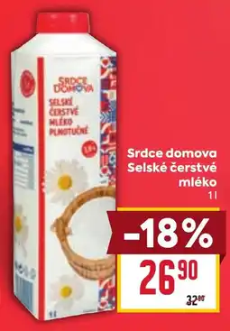 Billa Srdce domova Selské čerstvé mléko nabídka