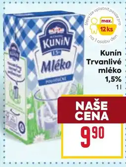 Billa Kunín Trvanlivé mléko nabídka