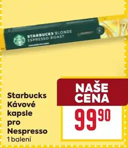 Billa Starbucks kávové kapsle pro Nespresso nabídka