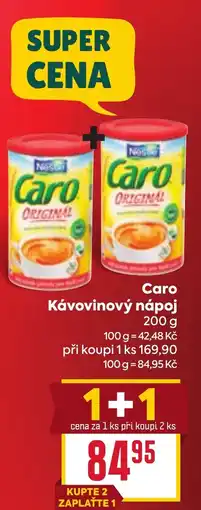 Billa Caro kávovinový nápoj nabídka
