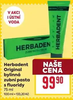 Billa Herbadent Original bylinná zubní pasta s fluoridy nabídka