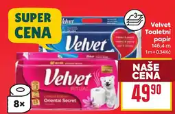 Billa Velvet toaletní papír nabídka