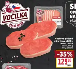 Billa Vocílka vepřová pečeně minutkové plátky extra tenké nabídka