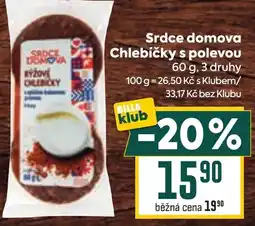 Billa Srdce domova chlebičky s polevou nabídka