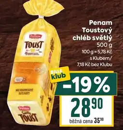 Billa Penam Toustový chléb světlý nabídka