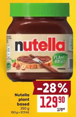 Billa Nutella plant based nabídka