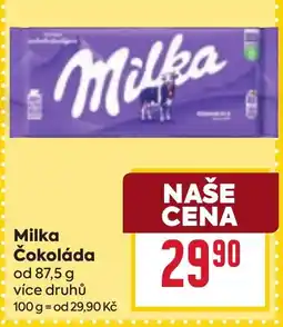 Billa Milka Čokoláda nabídka