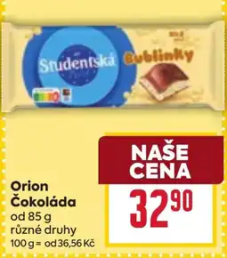 Billa Orion Čokoláda nabídka