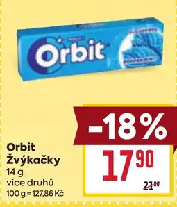 Billa Orbit Žvýkačky nabídka