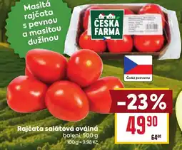 Billa Česká farma rajčata salátová oválná nabídka
