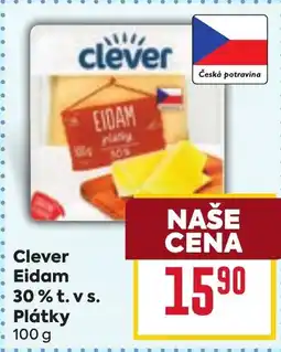 Billa Clever Eidam 30 % t.v.s. Plátky nabídka