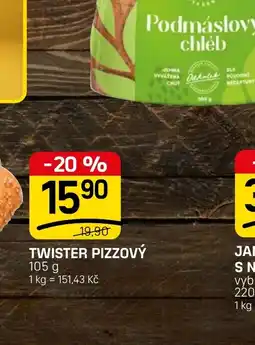 Flop Twister pizzový nabídka