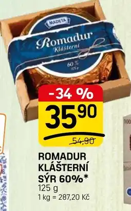 Flop Romadur klášterní sýr 60% nabídka
